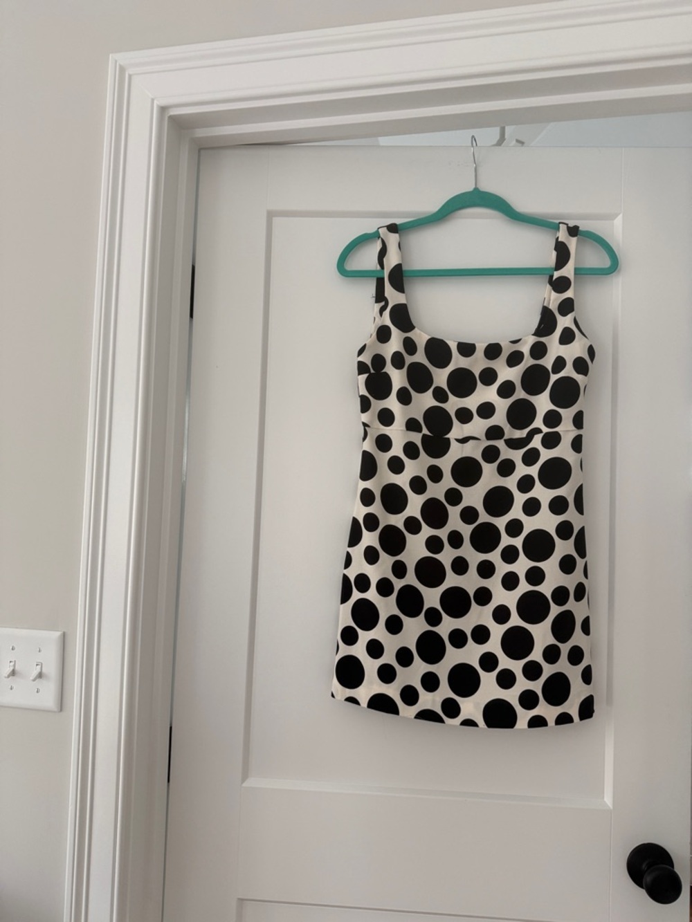 Zara Black and White Polka Dot Mini Dress